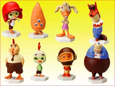 Detail Picture for FULL SET OF 8PC DISNEY CHICKEN LITTLE BOBBLEHEAD FIGURE COLLECTION