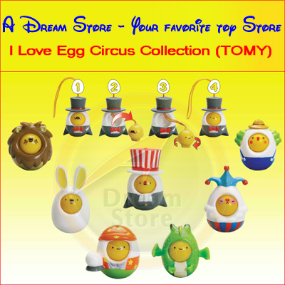 Detail Picture for FULL SET OF 8PC I Love Egg FIGURE CIRCUS COLLECTION