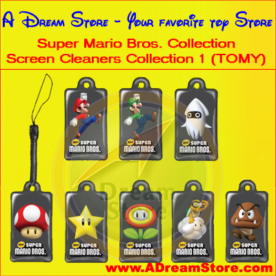 Detail Picture for FULL SET OF 8PC SUPER MARIO BROS. SCREEN CLEANERS COLLECTION 1