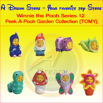 Detail Picture for FULL SET OF 8PC WINNIE THE POOH PEEK-A-POOH Garden FIGURE COLLECTION SERIES 12