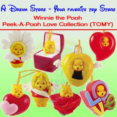 Detail Picture for FULL SET OF 8PC WINNIE THE POOH Peek-A-Pooh LOVE COLLECTION Italy Verison
