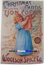 Click for LION COFFEE GIRL WITH TREE Detail