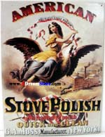 Click for AM. STOVE POLISH / GIRL ON EAGLE Detail