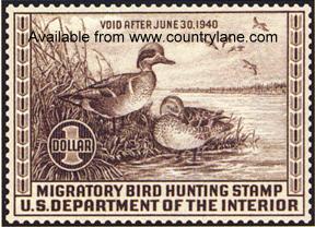 Click for 1940-FEDERAL DUCK STAMP Detail