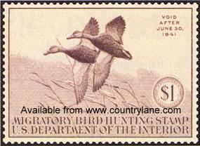 Click for 1941-FEDERAL DUCK STAMP Detail